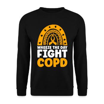 COPD Awareness Lung Disease COPD Krieger - Unisex Sweatshirt - black - Front - Alina (178cm) & Michal (187cm)
