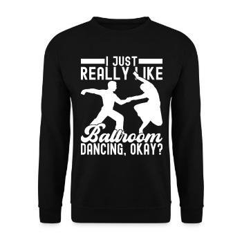Ballsaal Tanz Ballsaaltänzer Gesellschaftstänzer - Unisex Pullover - Schwarz - Vorne - Alina (178cm) & Michal (187cm)
