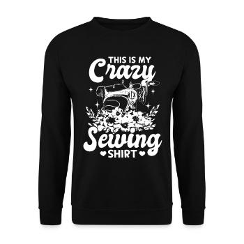 C’est ma chemise de couture folle Couture drôle de couture - Sweat-shirt Unisexe - noir - Devant - Alina (178cm) & Michal (187cm)