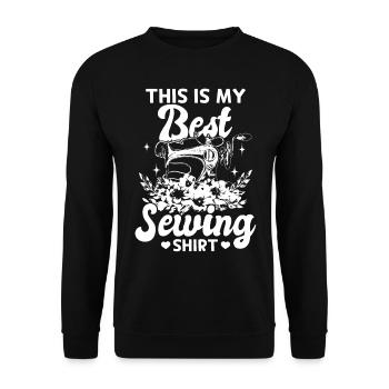 C’est ma meilleure chemise de couture Funny Sewing Seamstre - Sweat-shirt Unisexe - noir - Devant - Alina (178cm) & Michal (187cm)