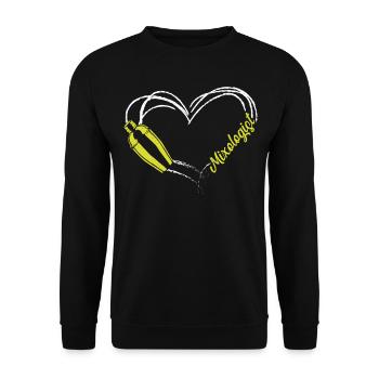 Bartender Mixologist Heart - Unisex Sweatshirt - black - Front - Alina (178cm) & Michal (187cm)