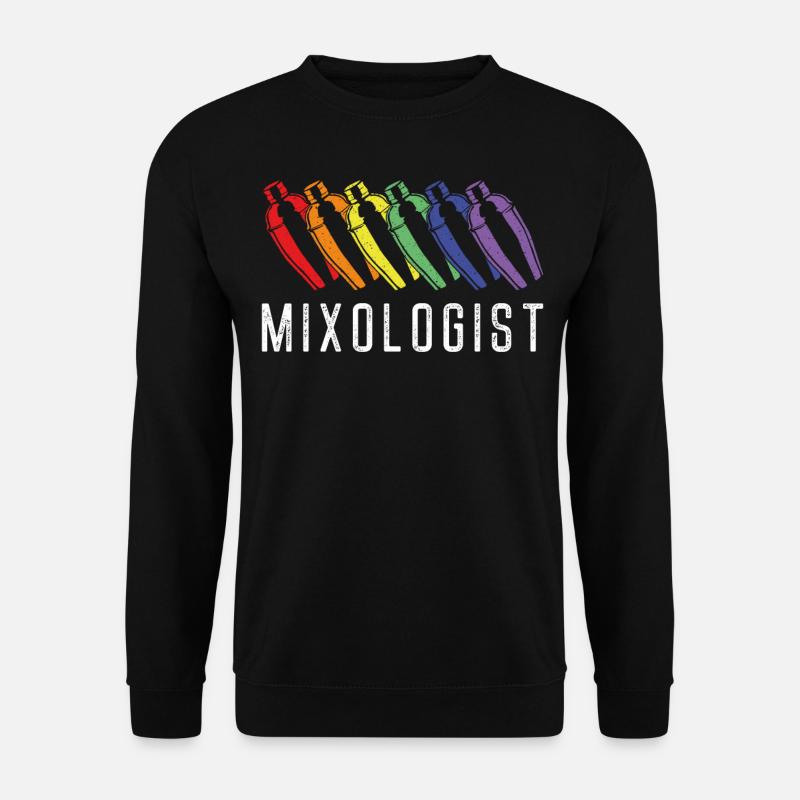 Barman Mixologue Rainbow - Sweat-shirt Unisexe - noir