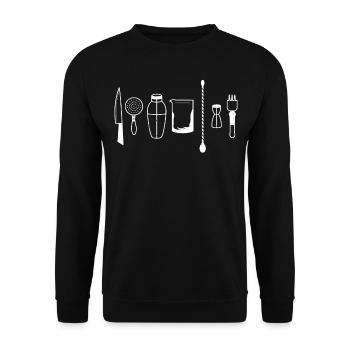 Bartender Mixologist Bartending - Unisex Pullover - Schwarz - Vorne - Alina (178cm) & Michal (187cm)