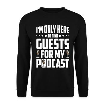 Podcast Host Podcaster Podcasting Podcast Hörer - Unisex Pullover - Schwarz - Vorne - Alina (178cm) & Michal (187cm)
