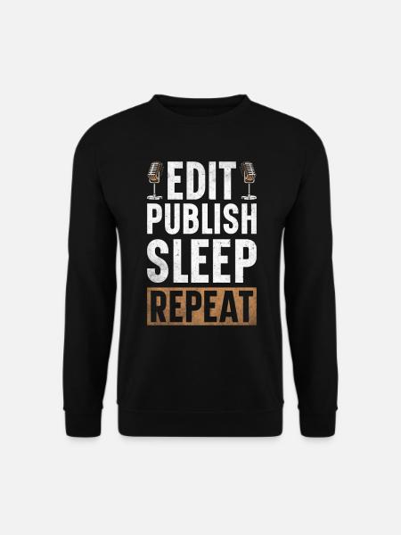 Podcast Host Podcaster Podcasting Podcast Hörer - Unisex Pullover - Schwarz