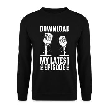 Podcast Animateur Podcasteur Podcasting Podcast Auditeur de podcast - Sweat-shirt Unisexe - noir - Devant - Alina (178cm) & Michal (187cm)