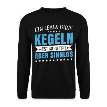 A life without skittles is possible but pointless - - Unisex Sweatshirt - black - Front - Alina (178cm) & Michal (187cm)