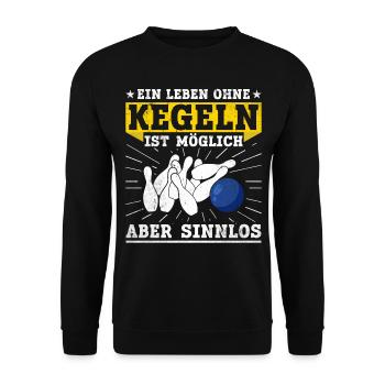 A life without skittles is possible but pointless - - Unisex Sweatshirt - black - Front - Alina (178cm) & Michal (187cm)