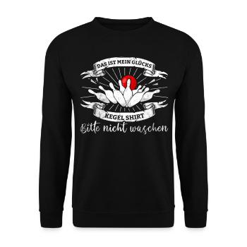 Drôle de dicton de melon - C’est ma quille porte-bonheur - Sweat-shirt Unisexe - noir - Devant - Alina (178cm) & Michal (187cm)