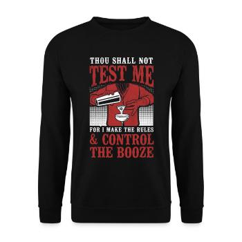 Barman Mixologue Tu dois - Sweat-shirt Unisexe - noir - Devant - Alina (178cm) & Michal (187cm)