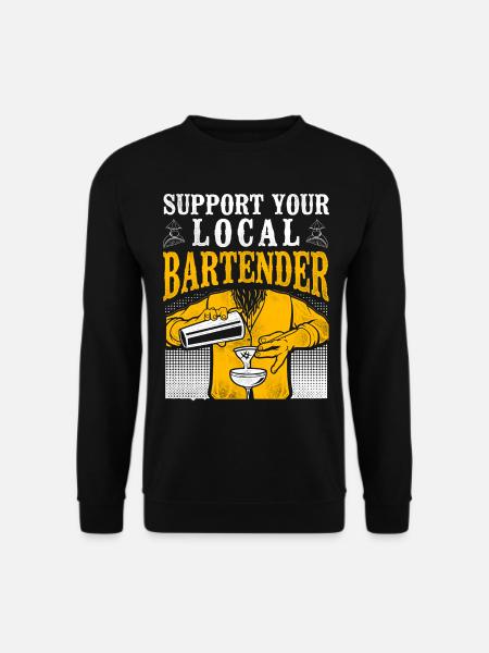 Bartender Mixologist Support Your - Unisex Sweatshirt - black