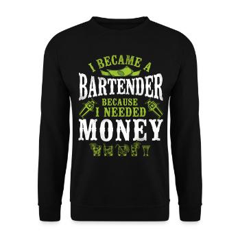 Bartender Mixologist I Became A - Unisex Sweatshirt - black - Front - Alina (178cm) & Michal (187cm)
