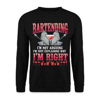 Bartender Mixologist Bartender I'm - Unisex Pullover - Schwarz - Vorne - Alina (178cm) & Michal (187cm)