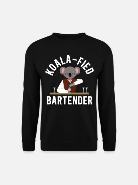 Bartender Mixologist Koala - Unisex Pullover - Schwarz