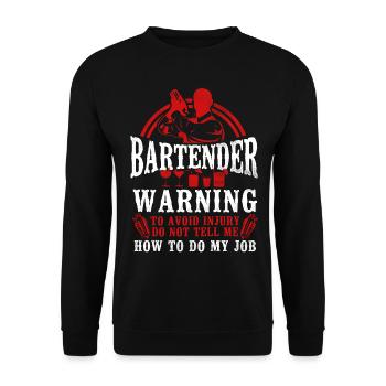 Bartender Mixologist Bartender - Unisex Pullover - Schwarz - Vorne - Alina (178cm) & Michal (187cm)