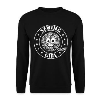 Couturière Fille Couture Amante de Couture - Sweat-shirt Unisexe - noir - Devant - Alina (178cm) & Michal (187cm)