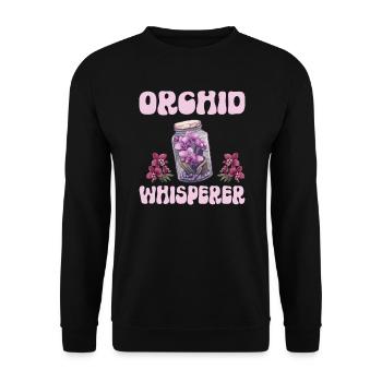 Orchid Whisperer Planzen Freund Orchideen - Unisex Pullover - Schwarz - Vorne - Alina (178cm) & Michal (187cm)