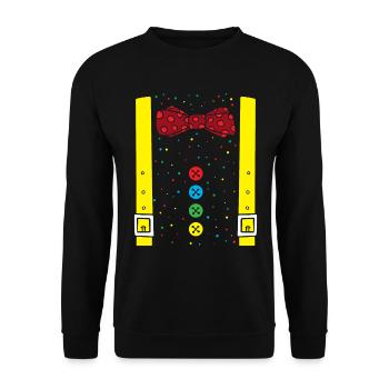 Clown Karneval Kostüm Clownskostüm - Unisex Pullover - Schwarz - Vorne - Alina (178cm) & Michal (187cm)