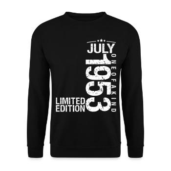 July 1953 July Anniversary July 1953 - Unisex Sweatshirt - black - Front - Alina (178cm) & Michal (187cm)