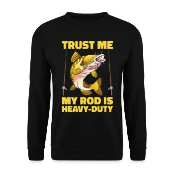 Catfish Angler Catfish Catfishing Catfish Fishing - Unisex Sweatshirt - black - Front - Alina (178cm) & Michal (187cm)