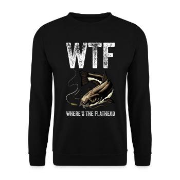 Catfish Angler Catfish Catfishing Catfish Fishing - Unisex Sweatshirt - black - Front - Alina (178cm) & Michal (187cm)