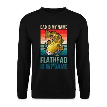 Catfish Angler Catfish Catfishing Catfish Fishing - Unisex Sweatshirt - black - Front - Alina (178cm) & Michal (187cm)
