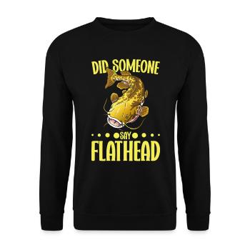 Catfish Angler Catfish Catfishing Catfish Fishing - Unisex Sweatshirt - black - Front - Alina (178cm) & Michal (187cm)