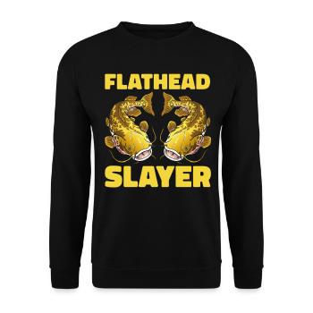 Catfish Angler Catfish Catfishing Catfish Fishing - Unisex Sweatshirt - black - Front - Alina (178cm) & Michal (187cm)