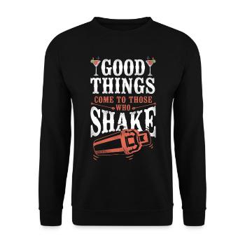 Barman Mixologue Bonnes choses - Sweat-shirt Unisexe - noir - Devant - Alina (178cm) & Michal (187cm)