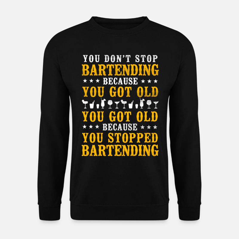 Bartender Mixologist Retired You - Unisex Pullover - Schwarz