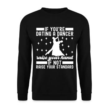 Ballsaal Tanz Ballsaaltänzer Gesellschaftstänzer - Unisex Pullover - Schwarz - Vorne - Alina (178cm) & Michal (187cm)