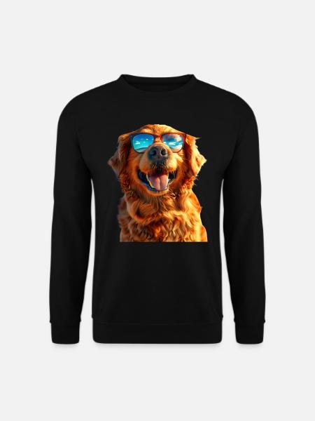 Golden Retriever Hund Hundemama Hunde Liebhaber - Unisex Pullover - Schwarz