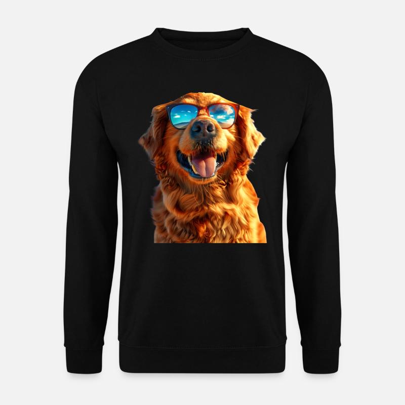 Golden Retriever Hund Hundemama Hunde Liebhaber - Unisex Pullover - Schwarz