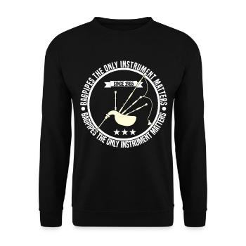 bagpipes - Unisex Pullover - Schwarz - Vorne - Alina (178cm) & Michal (187cm)