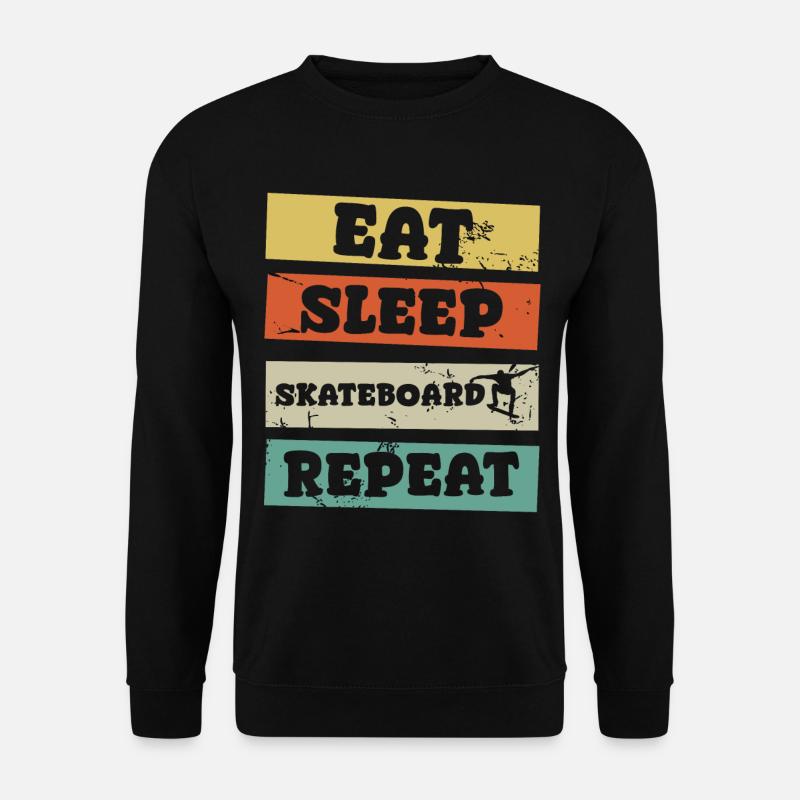 Eat Sleep Skateboard Repeat - Unisex Sweatshirt - black