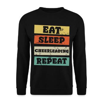 Manger dormir Cheerleading Répéter - Sweat-shirt Unisexe - noir - Devant - Alina (178cm) & Michal (187cm)