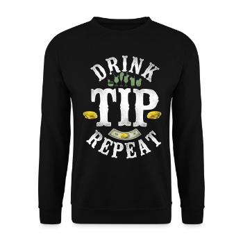 Bartender Mixologist Drink Tip - Unisex Pullover - Schwarz - Vorne - Alina (178cm) & Michal (187cm)