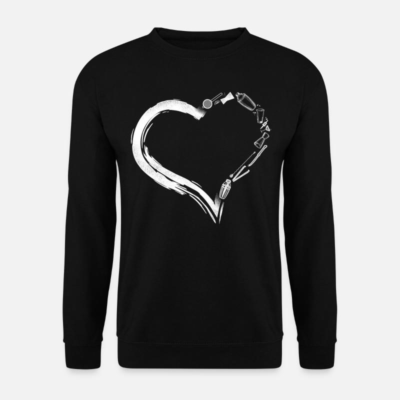 Bartender Mixologist Heart - Unisex Sweatshirt - black