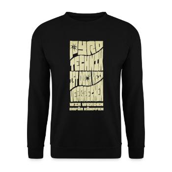 Pyrotechnics are not a crime - Meme Spruch - Unisex Sweatshirt - black - Front - Alina (178cm) & Michal (187cm)