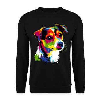 Jack Russell Terrier Couleurs vives Chiens Russells - Sweat-shirt Unisexe - noir - Devant - Alina (178cm) & Michal (187cm)