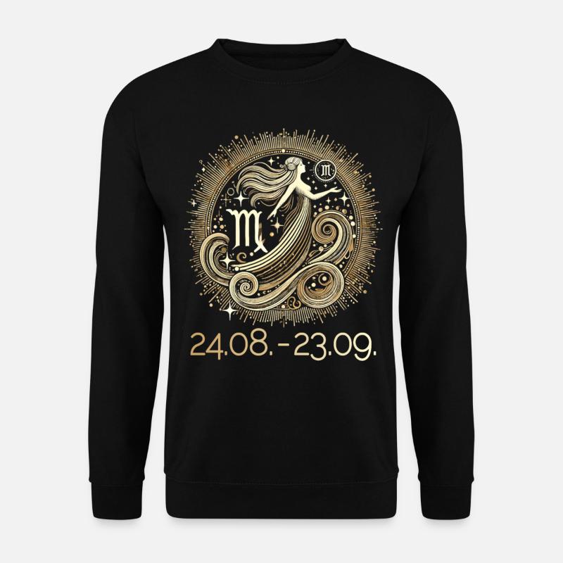 Sternzeichen Jungfrau Elegant Himmlisch - Unisex Pullover - Schwarz