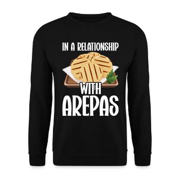 Arepa Kolumbianisches Essen - Unisex Pullover - Schwarz - Vorne - Alina (178cm) & Michal (187cm)