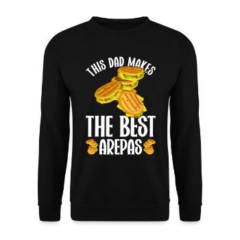 Arepa Kolumbianisches Essen - Unisex Pullover - Schwarz - Vorne - Alina (178cm) & Michal (187cm)