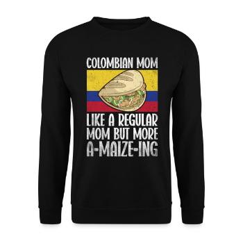 Arepa Kolumbianisches Essen - Unisex Pullover - Schwarz - Vorne - Alina (178cm) & Michal (187cm)