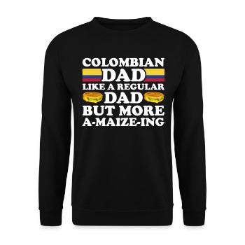 Arepa Kolumbianisches Essen - Unisex Pullover - Schwarz - Vorne - Alina (178cm) & Michal (187cm)