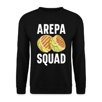 Arepa Kolumbianisches Essen - Unisex Pullover - Schwarz - Vorne - Alina (178cm) & Michal (187cm)