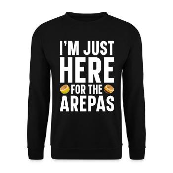 Arepa Kolumbianisches Essen - Unisex Pullover - Schwarz - Vorne - Alina (178cm) & Michal (187cm)