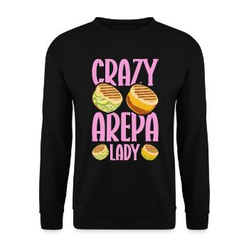 Arepa Kolumbianisches Essen - Unisex Pullover - Schwarz - Vorne - Alina (178cm) & Michal (187cm)