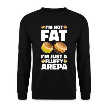 Arepa Kolumbianisches Essen - Unisex Pullover - Schwarz - Vorne - Alina (178cm) & Michal (187cm)