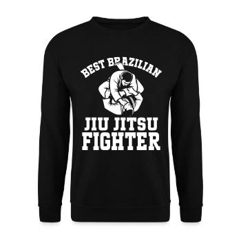 Jiu Jitsu martial arts - Best Brazilian Jiu Jitsu - Unisex Sweatshirt - black - Front - Alina (178cm) & Michal (187cm)